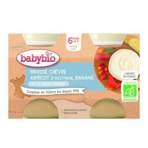 Babybio brassé chèvre abricot banane dès 6 mois 2x130g - Publicité