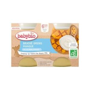 Babybio desserts brassé brebis mangue 2x130g - Publicité