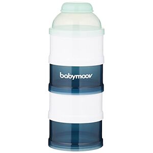Babymoov Boîtes doseuses de lait en poudre pour bébé, Empilables et 100% Hermétiques, Arctic Blue - Publicité