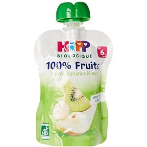 HiPP Biologique Gourde Poires Bananes Kiwis gourde 90 g dès 6 mois - Publicité