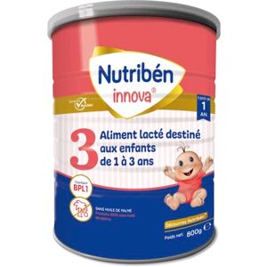 Nutribén Innova 3   Lait en poudre pour bébés de 12 mois et plus, 800g   Lait en poudre de croissance   Lait bebe sans huile de palme - Publicité