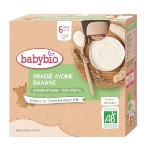 Babybio Gourde Brassé Avoine Banane, Végétal, 340 g - Publicité