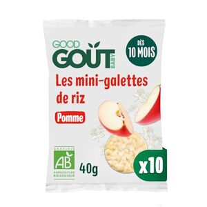 Good Goût Mini-Galettes De Riz Pomme Biscuits Bébé Dès 10 Mois Légères Et Fondantes Format Nomade 10x40g - Publicité