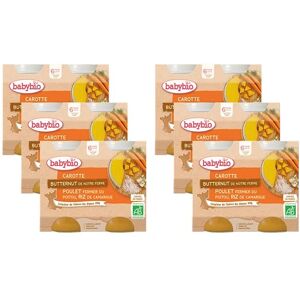 Babybio Petits Pots Carotte Courge Butternut Poulet Riz 2x200g 6+ Mois BIO Lot de 6 - Publicité