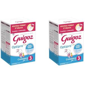 Guigoz CROISSANCE 3 OPTIPRO DÈS 12 MOIS Lait de croissance en poudre de 12 mois à 3 ans BAG IN BOX (2 sachets de 600g) (Lot de 2) - Publicité