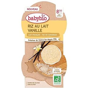 Babybio Dessert lacté Riz au lait Vanille 8+ mois - Publicité