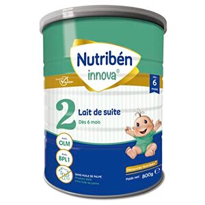 Nutribén Innova 2 Boîte lait en poudre bébé de 6 à 12 mois, 800 g   Lait bebe 2eme âge   Lait de suite bebe 6 mois sans huile de palme - Publicité