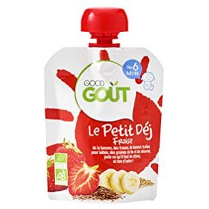 Good Goût Gourde Petit Déj Fraise 6M 70G Bio - - Publicité