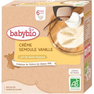 Babybio Gourde Crème Semoule Vanille 6+ Mois 340 g - Publicité