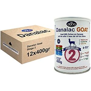 Danalac PREMIUM Lait bébé avancé Lait de Suite à base de lait de Chèvre 2ème âge Lait en poudre pour nourrissons et bébés âge 6 à 12 mois Formule EU-2020 400g (400 g Lot de Boîtes de 12) - Publicité