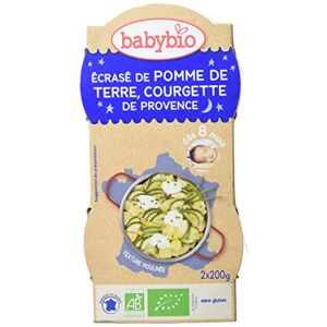Babybio Bols Ecrasé de Pomme de Terre/Courgette de Provence 2x200 g - Publicité