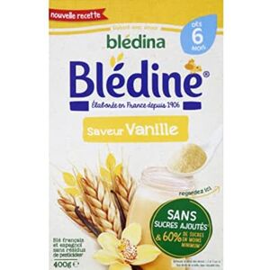 Blédina Préparation à base de céréales instantanées, saveur vanille Le paquet de 400g - Publicité