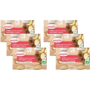 Babybio Petits Pots Pomme Chataigne 2x130 g BIO Lot de 6 - Publicité