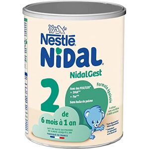 Nestlé Nidalgest 2 Lait bébé 2ème âge en poudre de 6 à 12 mois Formule épaissie Boîte de 800g - Publicité