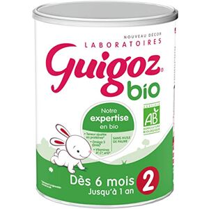 Guigoz BIO 2 de 6 mois jusqu'à 1 an Lait bébé 2ème âge en poudre de 6 mois Boîte de 800g - Publicité