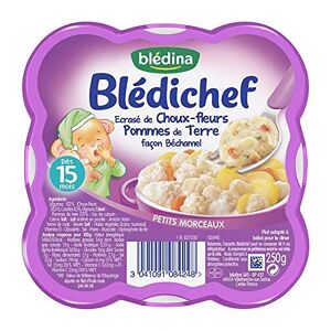 Blédina Bébé Blédina Blédichef Ecrasé de Choux-Fleurs Pommes de Terre Façon Béchamel (dès 15 mois) l’assiette de 250g (lot de 8) - Publicité