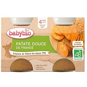 Babybio Petits Pots Patate Douce 2x130 g 4+ Mois BIO Lot de 3 - Publicité