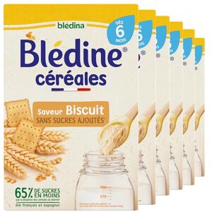 Blédina Blédine Céréales Bébé Petit-Déjeuner Saveur Biscuit Dès 6 Mois (Pack de 6x400g) - Publicité