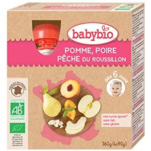 Babybio Gourde Pomme Poire Pêche du Roussillon 6+ Mois 360 g - Publicité