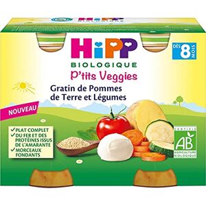 HiPP P'tits Veggies Gratin de Pommes de Terre et Légumes dès 8 Mois Bio 2 Pots - Publicité