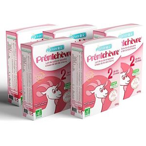 PREMIBIO Lait Infantile Bio 2eme Âge 6 à 12 Mois à Base de Lait de Chèvre Prémibio Boîte de Lait en Poudre pour Bébé Préparation de Suite pour Bébés 5x600g - Publicité