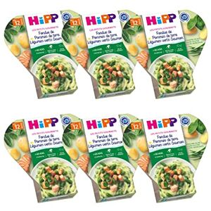 HiPP Biologique Fondue de Pommes de terre Légumes verts Saumon 6 assiettes de 230g - Publicité