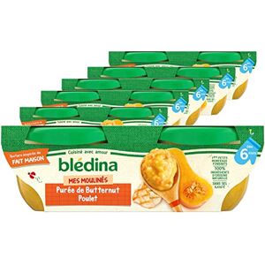 Blédina Mes Moulinés Repas Bébé dès 6 Mois 12 Plats Purée de Butternut Poulet Inspirés du Fait Maison Dès 6 Mois 12 Assiettes de 200g - Publicité