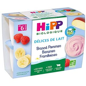 HiPP Brassé Pommes, bananes & Framboises 6M 4x100G Bio - - Publicité