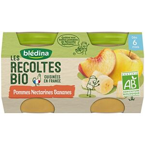 Blédina Les Récoltes Bio 2 Petits Pots Pommes Nectarines Bananes dès 6 mois 2 x 130 g - Publicité
