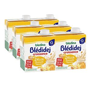 Blédina Blédidej Céréales bébé Lactées Délice Biscuité Vanille Dès 12 Mois 6 briques de 500mL - Publicité