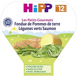 HiPP Fondue de Pommes de terre Légumes verts Saumon assiette dès 12 mois 230 g - Publicité