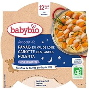 Babybio Assiette Douceur de Panais, Carotte des landes, polenta 12+ Mois 230 g - Publicité