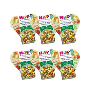 HiPP Biologique Les Petits Gourmets Légumes du Potager Dinde Romarin dès 12 mois 6 assiettes de 230 g - Publicité