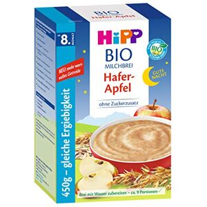 HiPP Porridge de lait bio  Porridge de bonne nuit Pomme d'avoine, paquet de 2 (2 x 450g) - Publicité