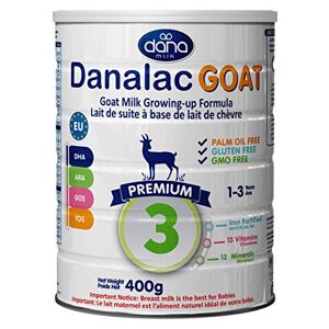 Danalac PREMIUM Lait de croissance bébé à base de lait de chèvre 3ème stade pour jeunes enfants et nourrissons de 1 à 3 ans Formule EU-2020 (400 g Pack de 1) - Publicité