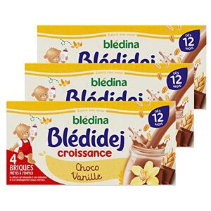 Blédina Blédidej Céréales bébé Lactées Chocolat Vanille Dès 12 Mois 12 briques de 250mL - Publicité