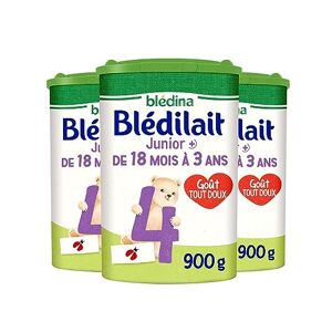 Blédina Blédilait Junior 4ème âge Lait en poudre pour bébé De 18 à 36 mois Lot de 3x900g - Publicité