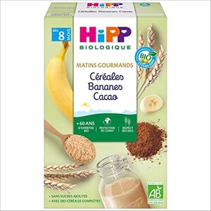 HiPP Cereales Bananes Cacao Des 8 Mois Matins Gourmands 250g - Publicité