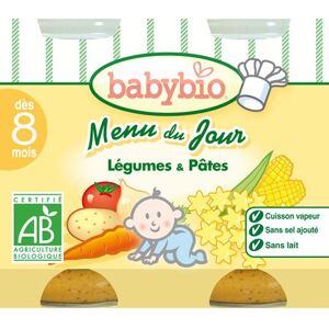 Babybio Petit pot Menu Légumes-Pâtes 2x200 g - Publicité