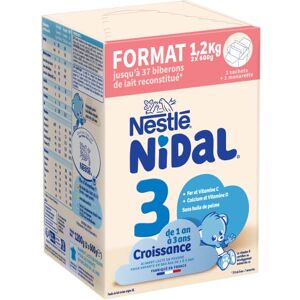 Nestlé Bébé Nidal 3 Lait de croissance en poudre de 1 à 3 ans Bag in Box de 2 Sachets de 600g - Publicité