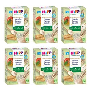 HiPP Biologique Céréales Pommes Biscuits Dès 8 Mois 6 Boîtes de 250 g - Publicité