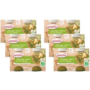 Babybio Petits Pots Légumes Verts 2x130 g 4+ Mois BIO Lot de 6 - Publicité