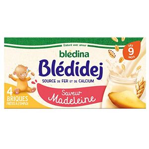 Blédina Blédidej Céréales au Lait de Suite Saveur Madeleine Dès 9 mois, 4 x 250ml - Publicité