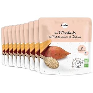 Popote Moulinés Patate Douce Quinoa BIO Repas bébé dès 8 mois Pack de 10 sachets x 180g - Publicité