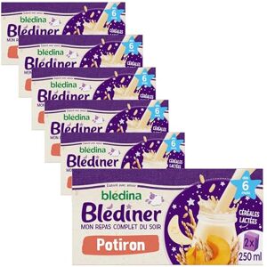 Blédina Blédîner 12 briques Céréales Lactées aux Légumes Potiron dès 6 mois (Pack de 6x2 briques) - Publicité