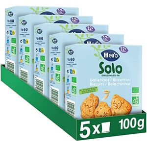 Solo Hero  BIO Snack Biscuits Animaux pour Bébés Des 12 Mois 100% BIO et Naturels, Sans Huile de Palme Lot de 5 X 100 g - Publicité