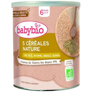 Babybio 3 Céréales Nature Riz Blé Avoine 6 Mois Bio 220 g - Publicité