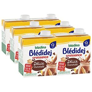 Blédina Blédidej Céréales bébé Lactées Délice Chocolaté Dès 12 Mois 6 briques de 500mL - Publicité