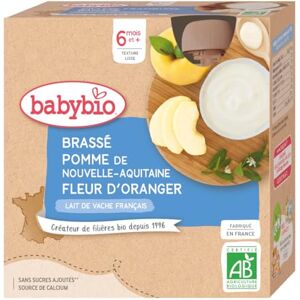 Babybio Gourde Brassé Pommes de Provence Fleur d'Oranger, 340 g - Publicité