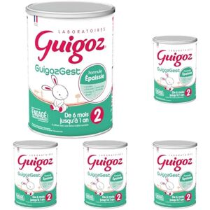 Guigoz Gest 2 Lait bébé en poudre 2ème âge de 6 à 12 mois Boîte de 830g (Lot de 5) - Publicité